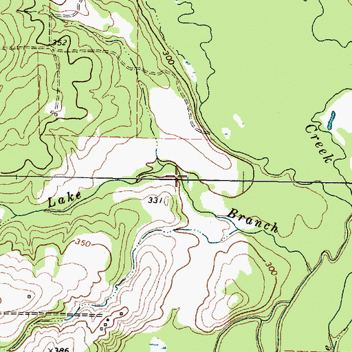 Topographic Map of Club Lake Branch, TX