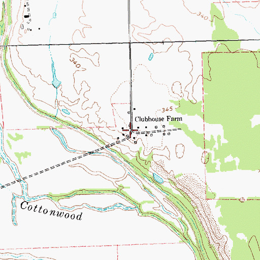 Topographic Map of Clubhouse Farm, TX