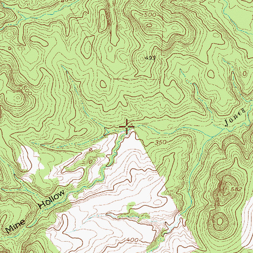 Topographic Map of Coal Mine Hollow, TX
