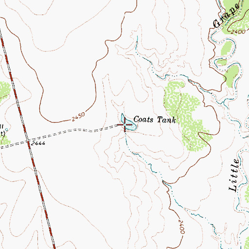 Topographic Map of Coats Tank, TX