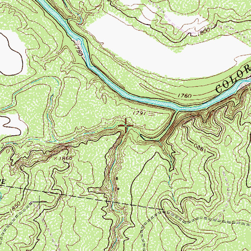 Topographic Map of Cobb Creek, TX