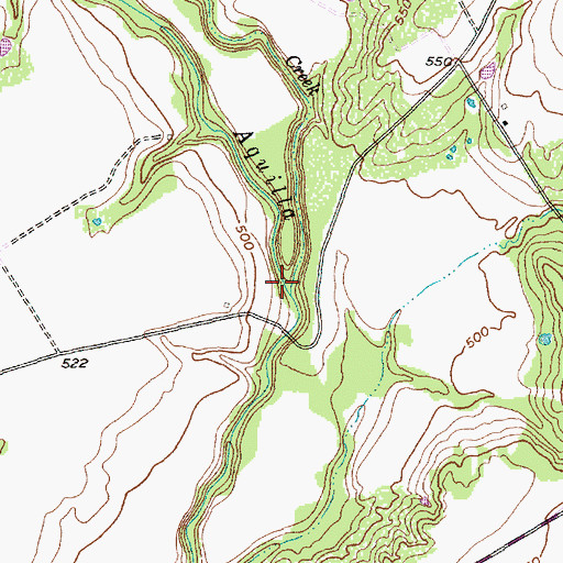 Topographic Map of Cobb Creek, TX