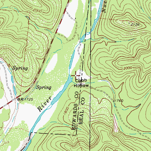 Topographic Map of Cobb Hollow, TX