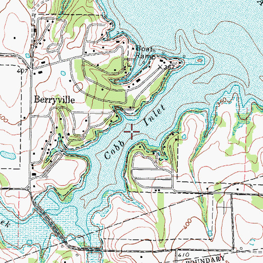 Topographic Map of Cobb Inlet, TX