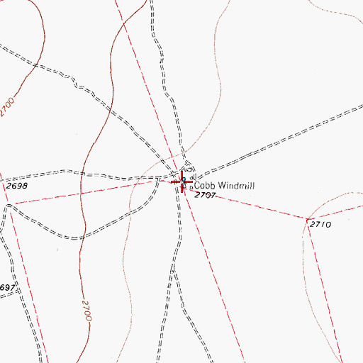 Topographic Map of Cobb Windmill, TX