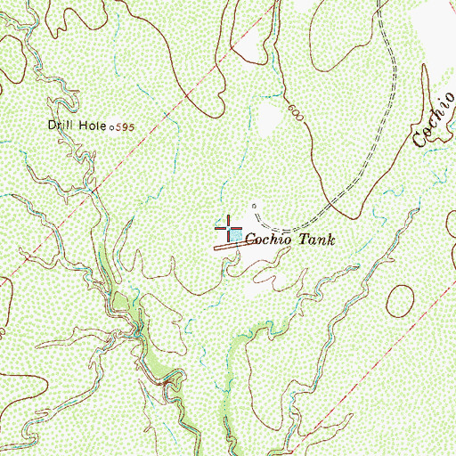 Topographic Map of Cochio Tank, TX