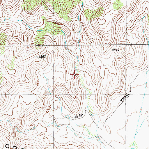 Topographic Map of Cochran Mountains, TX