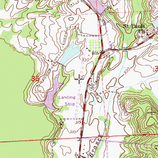 Topographic Map of Phenix Drag Strip, AL