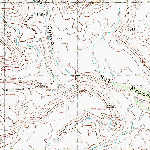 Topographic Map of Coffee Pot Canyon, TX