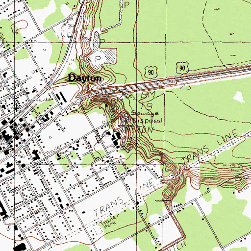 Topographic Map of Colbert High School, TX