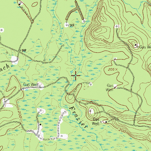 Topographic Map of Cole Creek, TX