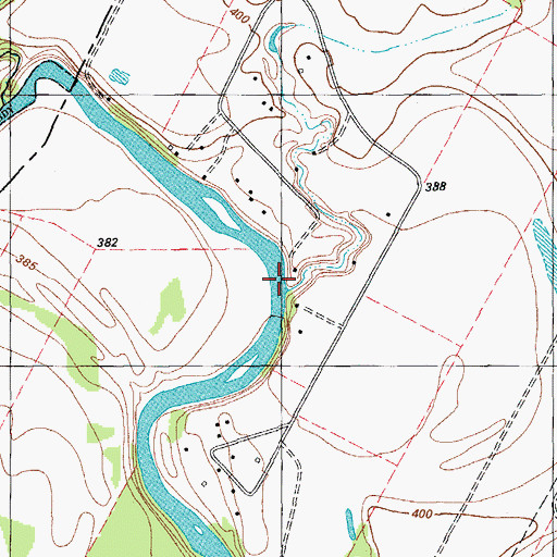 Topographic Map of Coleman Branch, TX