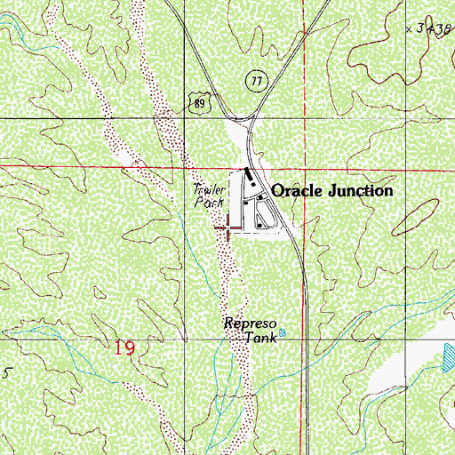 Topographic Map of Walnut Well, AZ