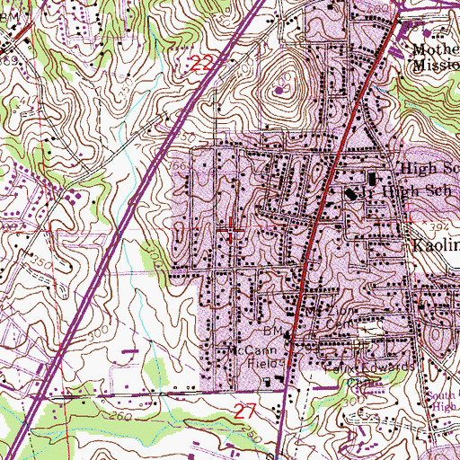 Topographic Map of Pleasant Hill Baptist Church, AL