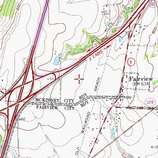 Topographic Map of Medical Center of McKinney, TX
