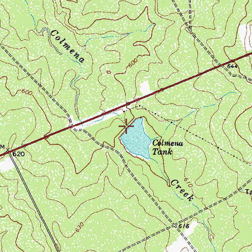 Topographic Map of Colmena Tank, TX