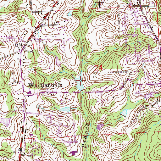 Topographic Map of Preers Pond, AL