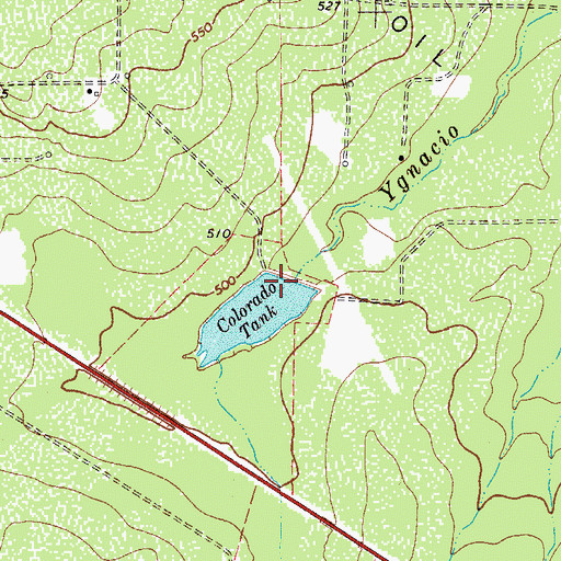 Topographic Map of Colorado Tank, TX