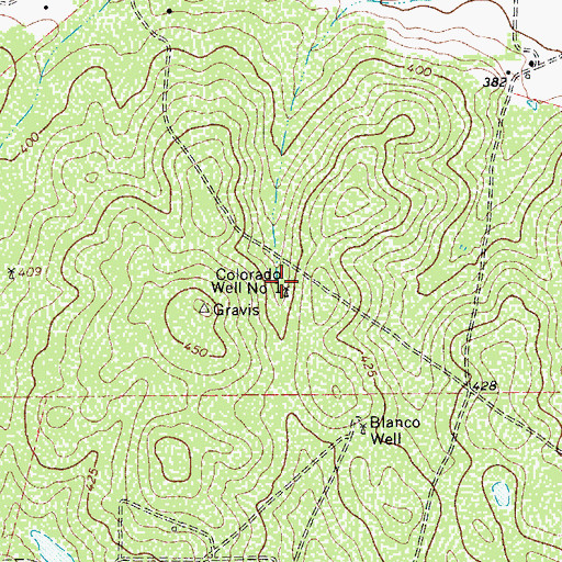 Topographic Map of Colorado Well Number One, TX