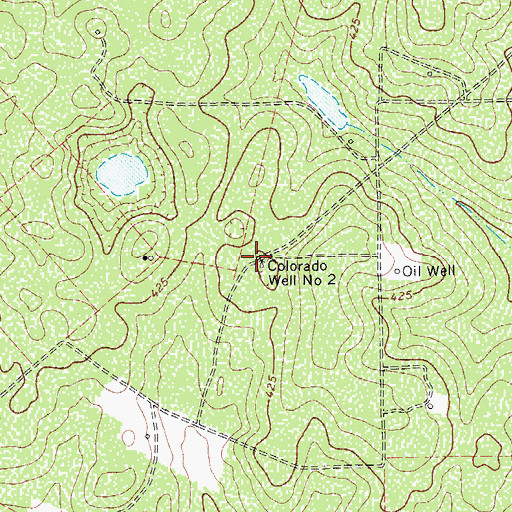 Topographic Map of Colorado Well Number Two, TX