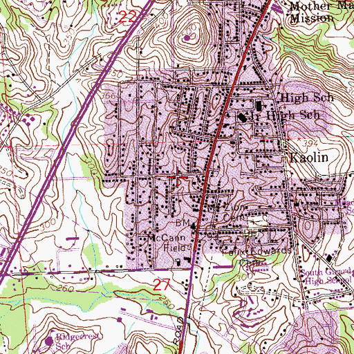 Topographic Map of Rolf Survey Assembly of God Church, AL