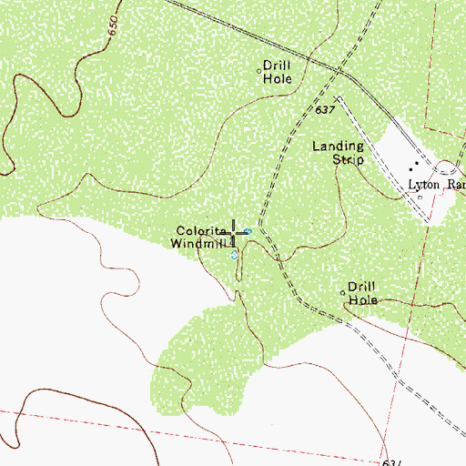 Topographic Map of Colorita Windmill, TX