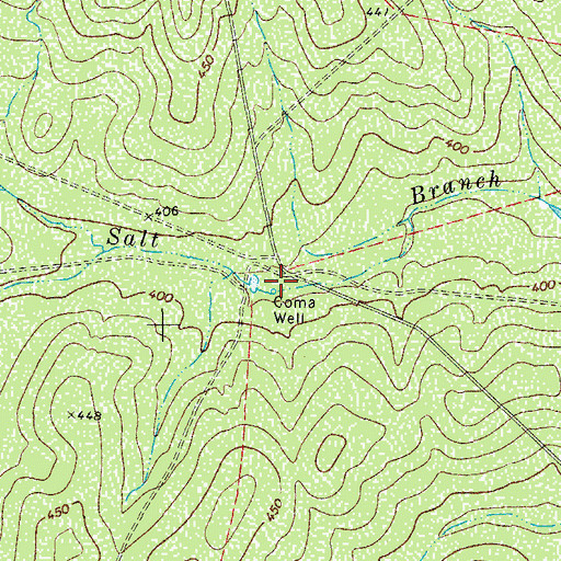 Topographic Map of Coma Well, TX