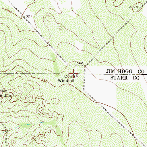 Topographic Map of Coma Windmill, TX