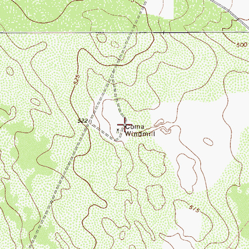 Topographic Map of Coma Windmill, TX