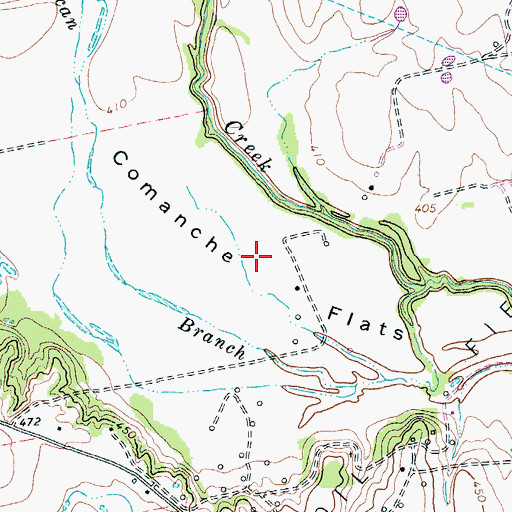 Topographic Map of Comanche Flats, TX