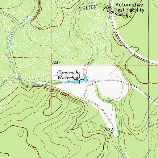 Topographic Map of Comanche Waterhole, TX