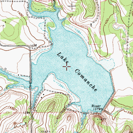 Topographic Map of Lake Comanche, TX