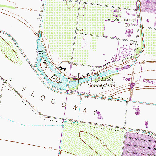 Topographic Map of Lake Conception, TX