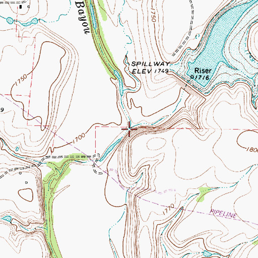 Topographic Map of Condemn Branch, TX