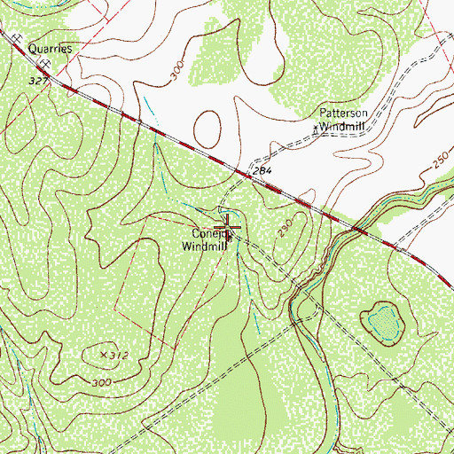 Topographic Map of Conejo Windmill, TX
