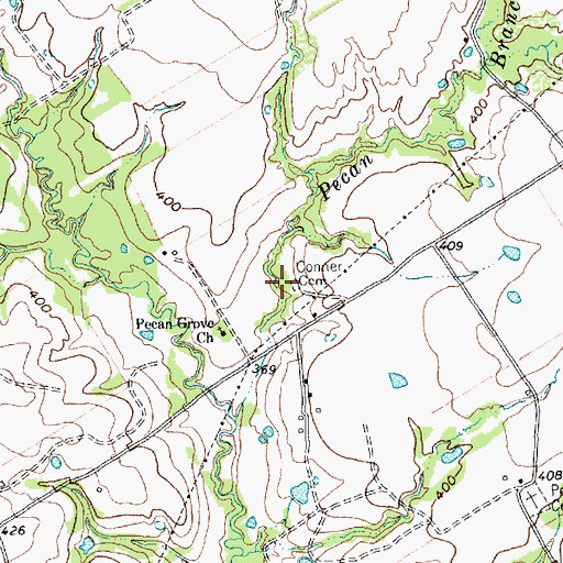 Topographic Map of Conner Cemetery, TX
