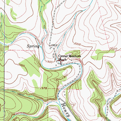 Topographic Map of Conrad Meadows Ranch, TX