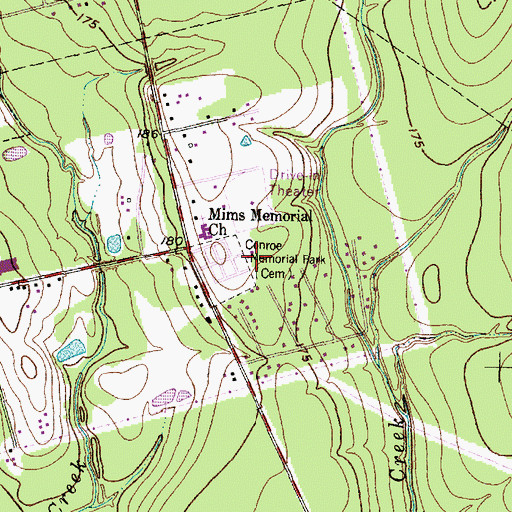 Topographic Map of Conroe Memorial Park, TX