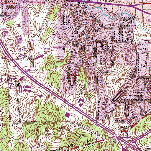 Topographic Map of Saint Luke Freewill Baptist Church, AL