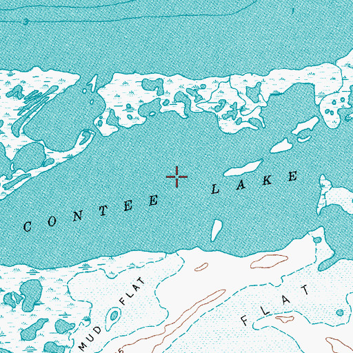 Topographic Map of Contee Lake, TX