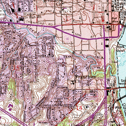 Topographic Map of Saint Mark Freewill Baptist Church, AL