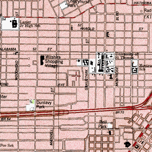 Topographic Map of Convent of the Good Shepherd, TX