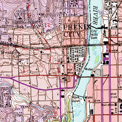 Topographic Map of Saint Patrick Catholic Church, AL