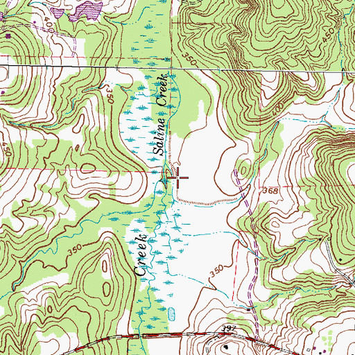 Topographic Map of Cooks Creek, TX