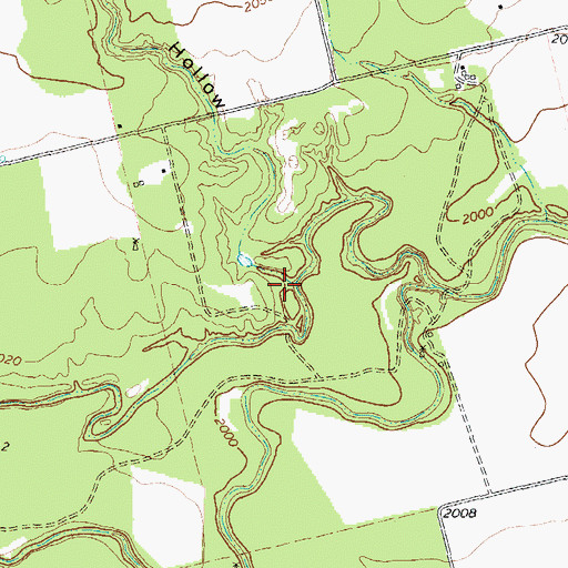 Topographic Map of Coon Hollow, TX