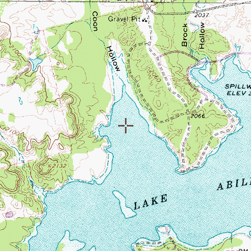Topographic Map of Coon Hollow, TX