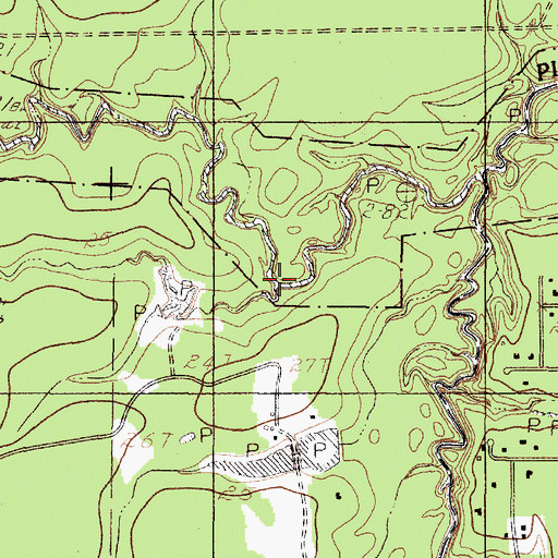 Topographic Map of Coon Marsh Gully, TX