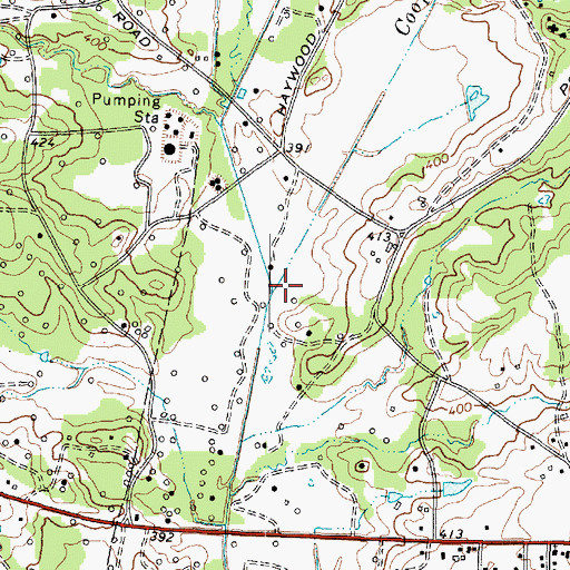 Topographic Map of Cooper Creek, TX