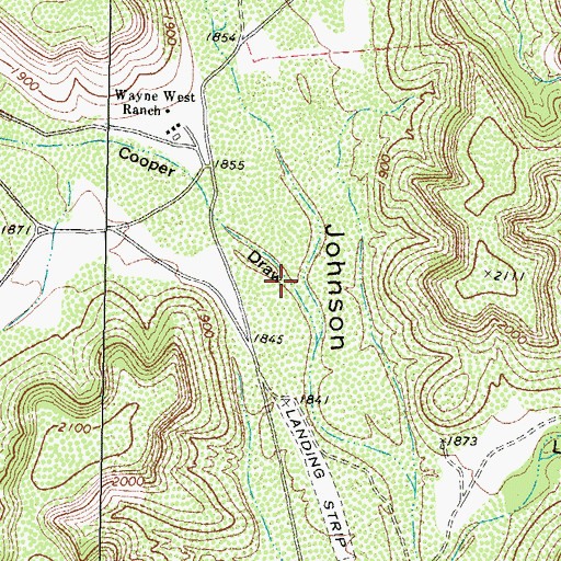 Topographic Map of Cooper Draw, TX