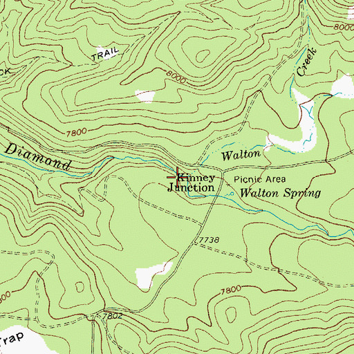 Topographic Map of Walton Creek, AZ